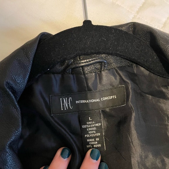 INC leather jacket - Picture 4 of 8